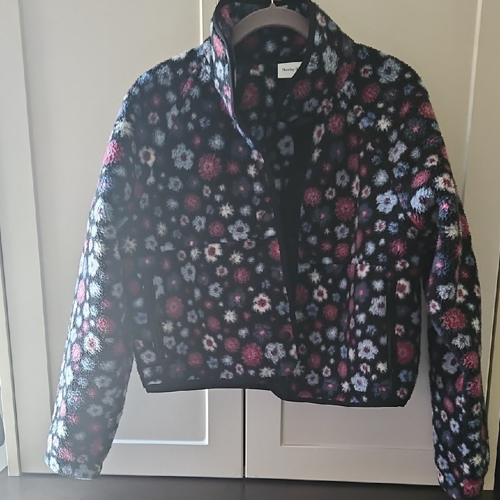 Sunday Best Floral Patterned fleece jacket